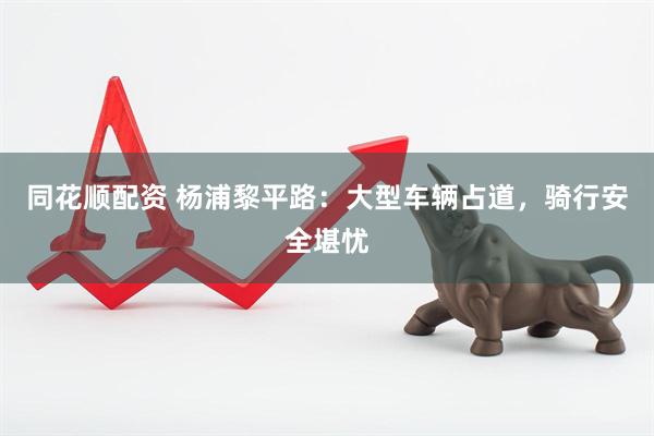 同花顺配资 杨浦黎平路：大型车辆占道，骑行安全堪忧